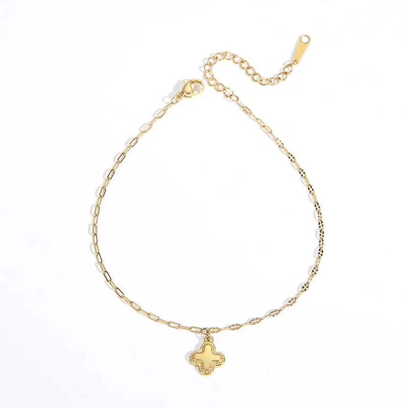 2021 Summer New Non Tarnish Cross Pendant Stainless Steel Gold Bracelet Chain Women With Dropshipping Service
2021 Summer New Non Tarnish Cross Pendant Stainless Steel Gold Bracelet Chain Women With Dropshipping Service