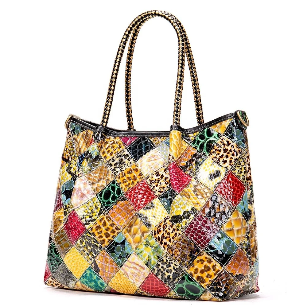Women luxury genuine leather handbag ,Multicolored Patchwork Large Handbag,tote bag
Women luxury genuine leather handbag ,Multicolored Patchwork Large Handbag,tote bag