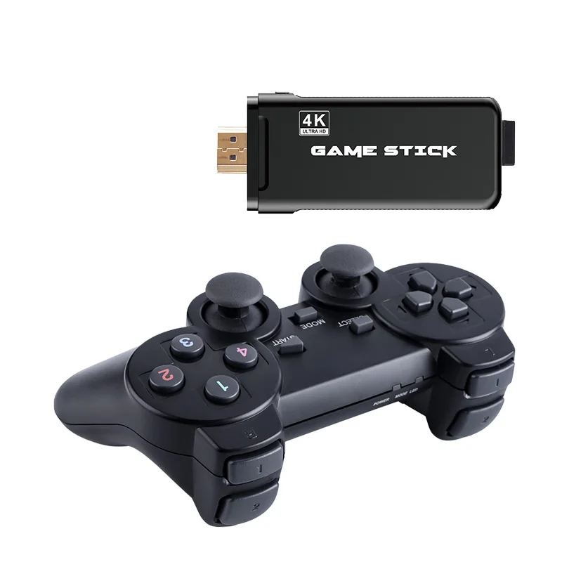 China Factory Game Stick 4K HD TV Video Game Dongle HDMIi PS1 Emulators Double 2.4G Wireless Gamepad Controller 3D Game Console
China Factory Game Stick 4K HD TV Video Game Dongle HDMIi PS1 Emulators Double 2.4G Wireless Gamepad Controller 3D Game Console