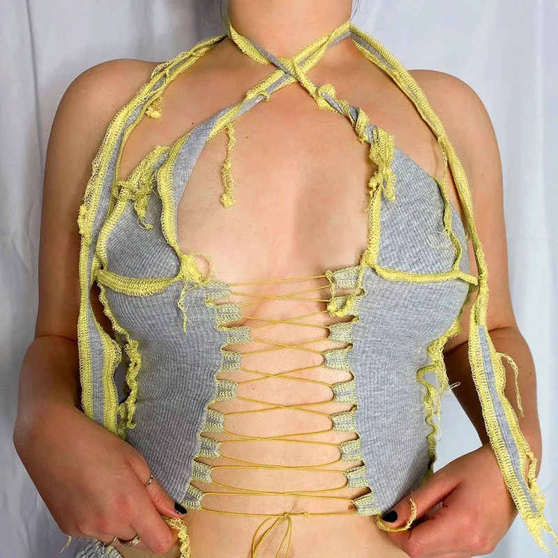 J3415 - fashion sexy sleeveless halter backless strap knit womens camisole
J3415 - fashion sexy sleeveless halter backless strap knit womens camisole