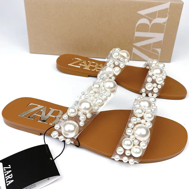 2022 Summer hot sale fashion flat pearl inlaid casual slippers women shoes outdoor chic beach wear plus size slides&slippers, Two colors or customized
2022 Summer hot sale fashion flat pearl inlaid casual slippers women shoes outdoor chic beach wear plus size slides&slippers, Two colors or customized