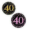 40th Birthday Party Supplies Set Including Plates, Cups, Napkins,Banner and Tablecloth Adult 40 Year Birthday Anniversary Party
