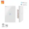 Xenon Wireless wifi selling universal socket and 2 gang Wall Switched with Glass Panel Switch