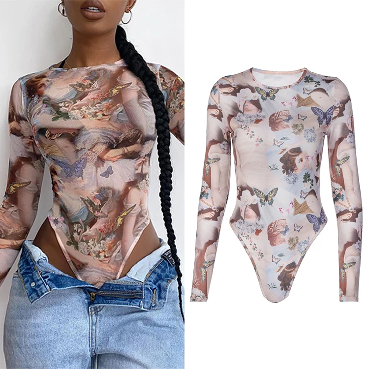 2021 Autumn Winter Fashion Long Sleeve Vintage Print Sexy Bodysuit Streetwear Outfits Romper Club Wear Bodysuits Women, Pink
2021 Autumn Winter Fashion Long Sleeve Vintage Print Sexy Bodysuit Streetwear Outfits Romper Club Wear Bodysuits Women, Pink