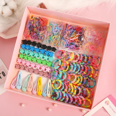 Korean simple hair clip head rope gift box set children's baby small flower clip BB clip girl hair rope band, Mix colors
Korean simple hair clip head rope gift box set children's baby small flower clip BB clip girl hair rope band, Mix colors