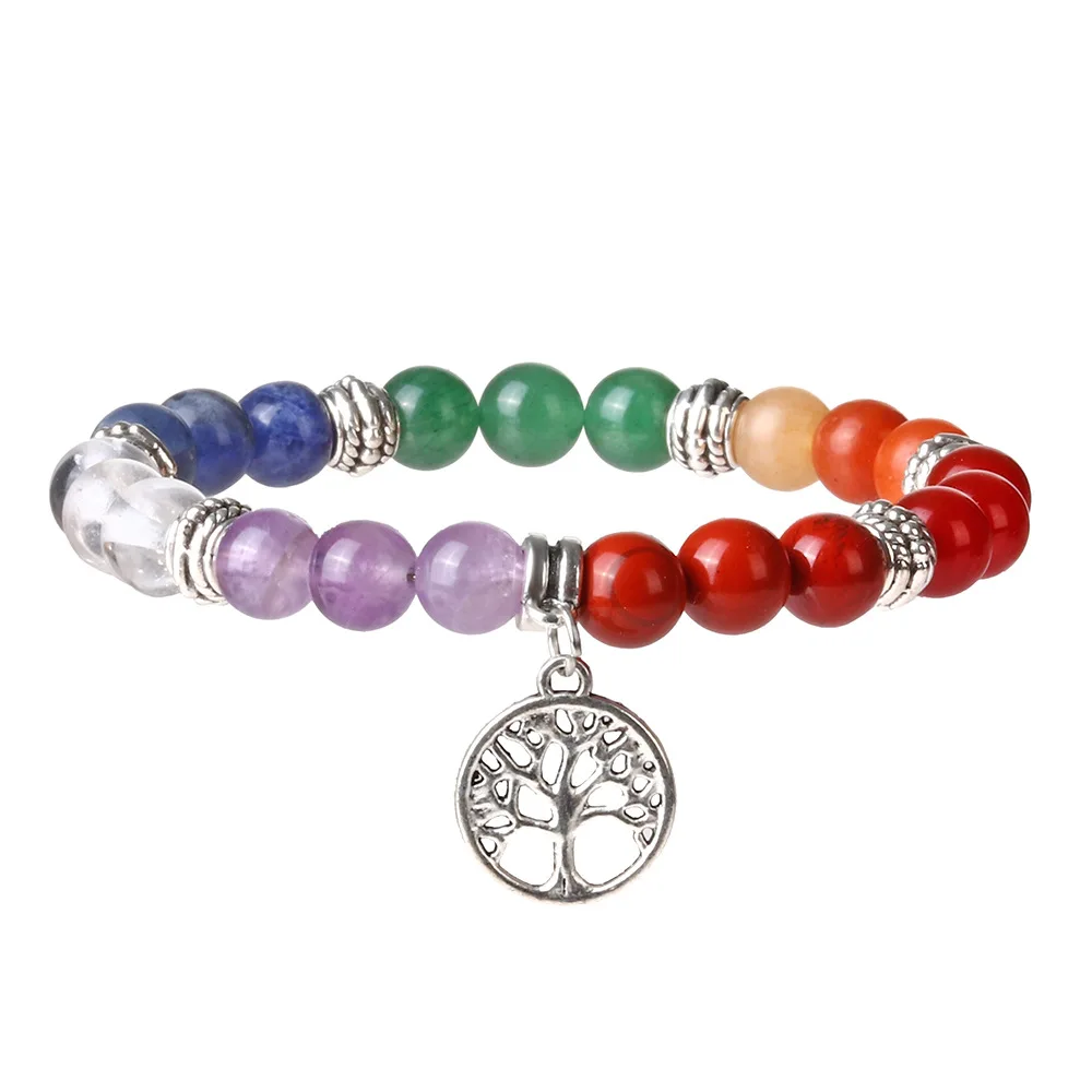 Amazon Hot Sale Colorful Life Tree Yoga Bracelet Seven Chakra Energy Stone Beaded Bracelet, As picture
Amazon Hot Sale Colorful Life Tree Yoga Bracelet Seven Chakra Energy Stone Beaded Bracelet, As picture