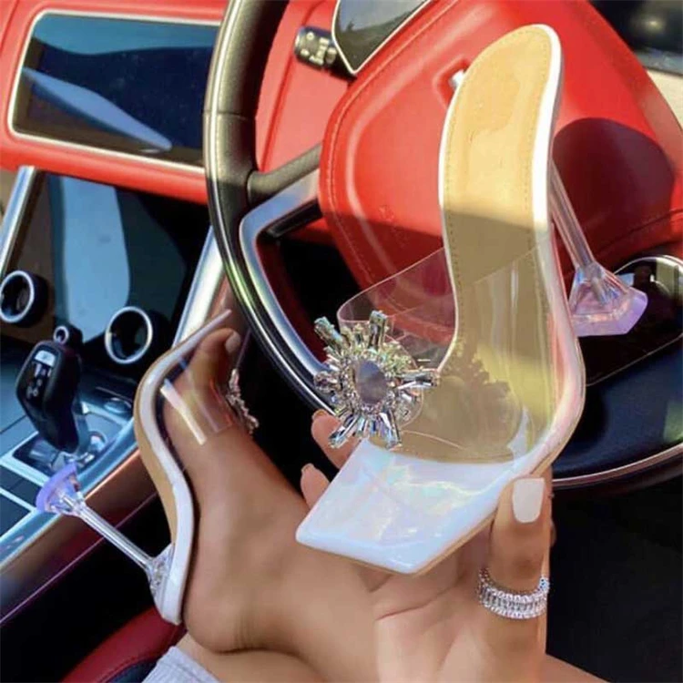 Large Size Square Toe Rhinestone Wine Glass Heeled Sandals Transparent Laser High Heel Women Slippers
Large Size Square Toe Rhinestone Wine Glass Heeled Sandals Transparent Laser High Heel Women Slippers
