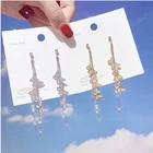 Unique Long Chain Hook Earrings Beautiful Butterfly Tassel Drop Dangle Earrings