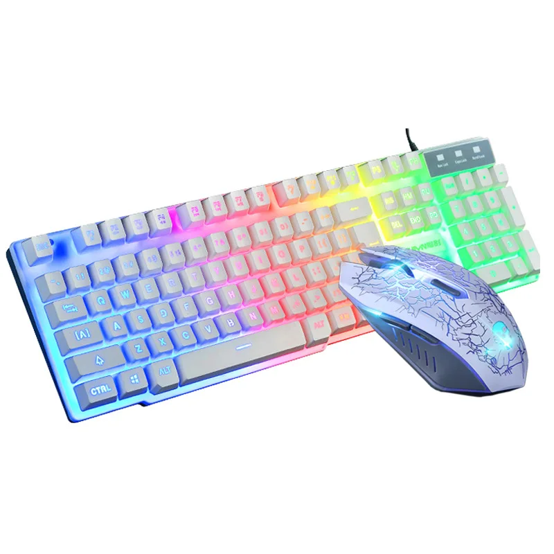 Factory Price High Quality Wired RGB Breathing light Gaming Mouse and Keyboard, Black/white
Factory Price High Quality Wired RGB Breathing light Gaming Mouse and Keyboard, Black/white