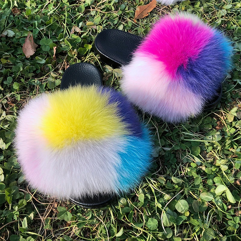 Girl's Fashion Luxury Real Fox Fur Slippers Fox Big Fur Slippers For Women Tendy Red fur slippers, Customized color
Girl's Fashion Luxury Real Fox Fur Slippers Fox Big Fur Slippers For Women Tendy Red fur slippers, Customized color