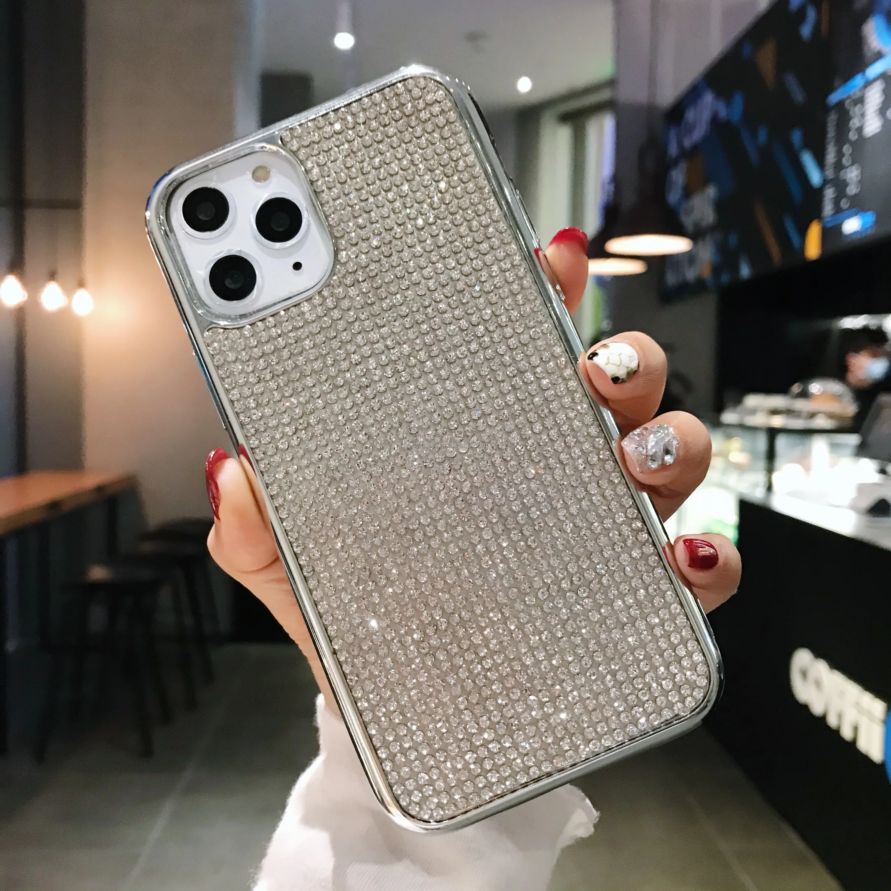 Compatible with iPhone 12 Pro Max Glitter Sticker Case Bling Diamond Rhinestone Crystal Cute Bumper Frame Edge Protective Cover
Compatible with iPhone 12 Pro Max Glitter Sticker Case Bling Diamond Rhinestone Crystal Cute Bumper Frame Edge Protective Cover