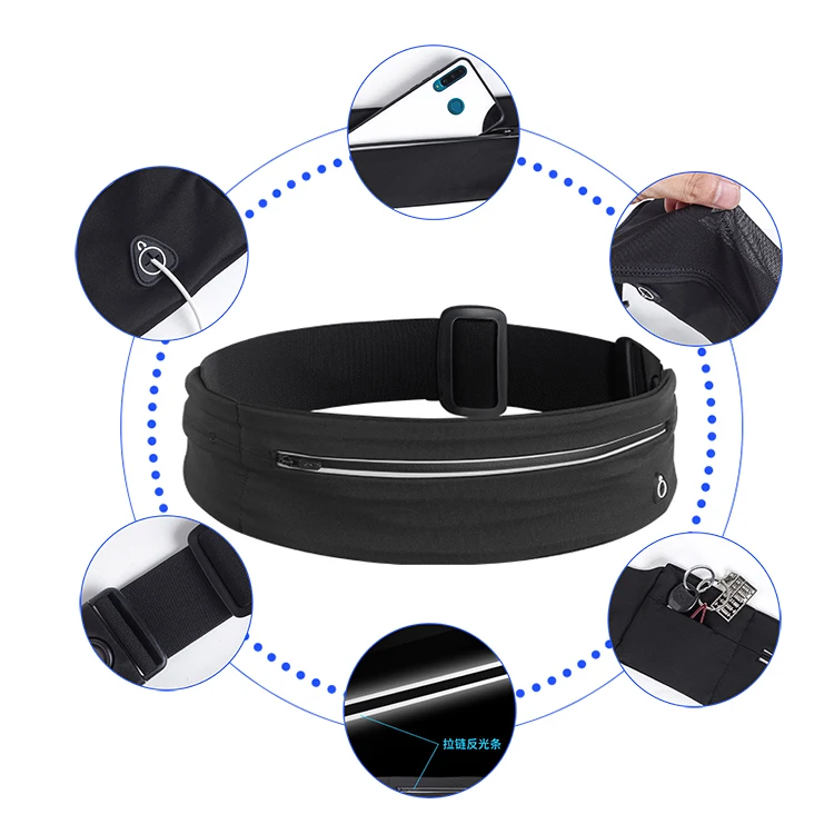 Fit All Phone Sport Comfortable Waist Pack custom waist belt bag for Running Travelling Money Belt, Black
Fit All Phone Sport Comfortable Waist Pack custom waist belt bag for Running Travelling Money Belt, Black