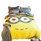 3 pcs/4 pcs bedding set 100% cotton yellow kids bright bedding set