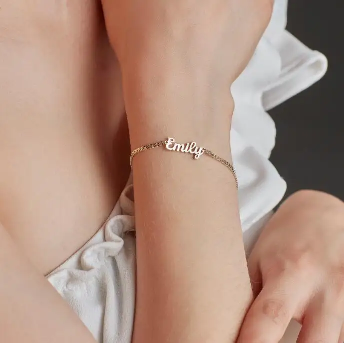 2023 Custom gold plated Name Bracelet necklace Personalized ID Mother Day stainless steel couple Bracelets For man And Women
2023 Custom gold plated Name Bracelet necklace Personalized ID Mother Day stainless steel couple Bracelets For man And Women