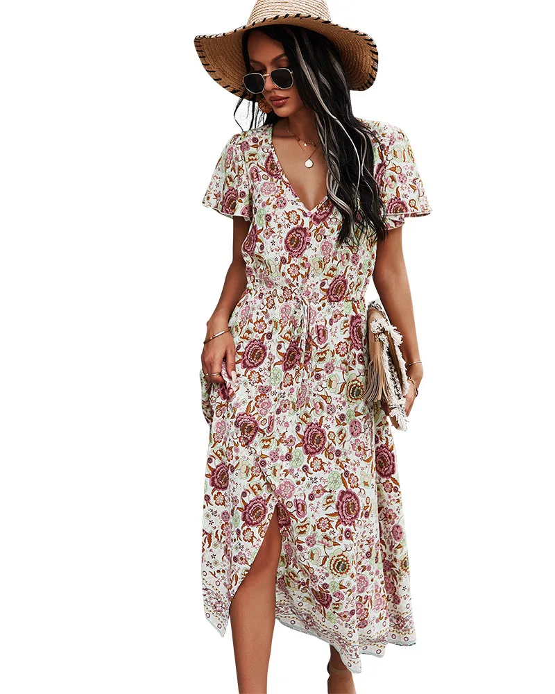 Long Sleeve Chiffon Floral Printed Maxi Dress Ladies Summer Casual Dresses, White, yellow, blue
Long Sleeve Chiffon Floral Printed Maxi Dress Ladies Summer Casual Dresses, White, yellow, blue