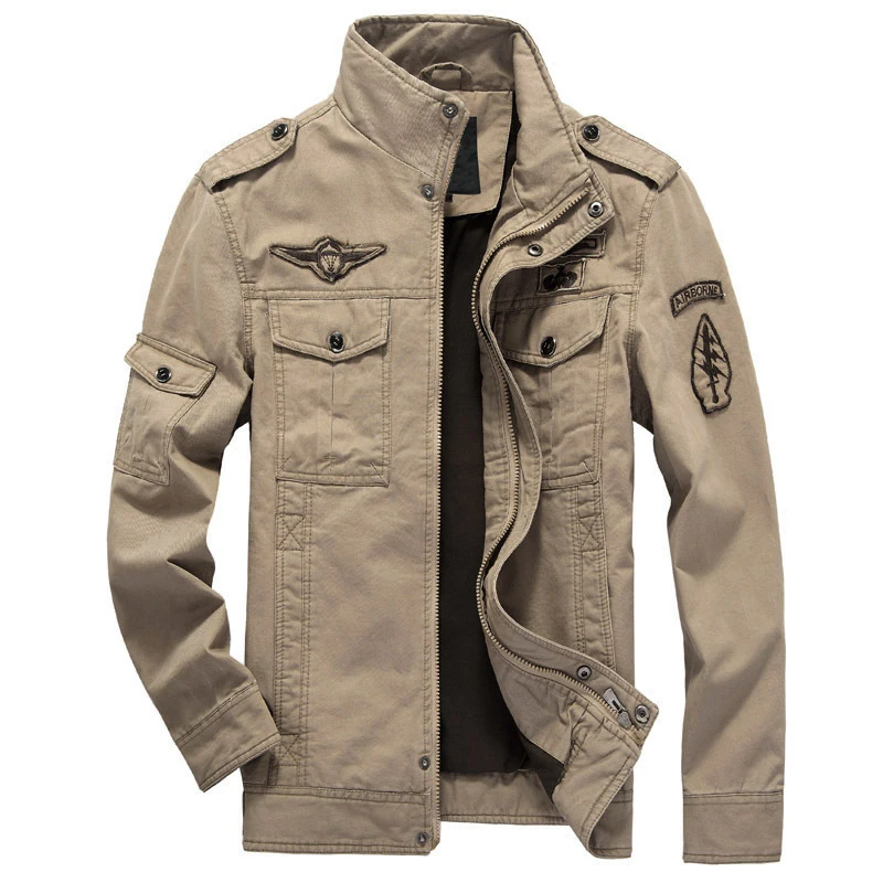 Casual Men'S Jacket Spring Army Military Jacket Men Coats Winter Male Outerwear Autumn Overcoat Khaki 4Xl
Casual Men'S Jacket Spring Army Military Jacket Men Coats Winter Male Outerwear Autumn Overcoat Khaki 4Xl