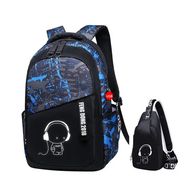 Music Boys School Bags Waterproof Large Backpack for Teenagers Bagpack High School Backpack for Boy Student Chest Bag Set
Music Boys School Bags Waterproof Large Backpack for Teenagers Bagpack High School Backpack for Boy Student Chest Bag Set