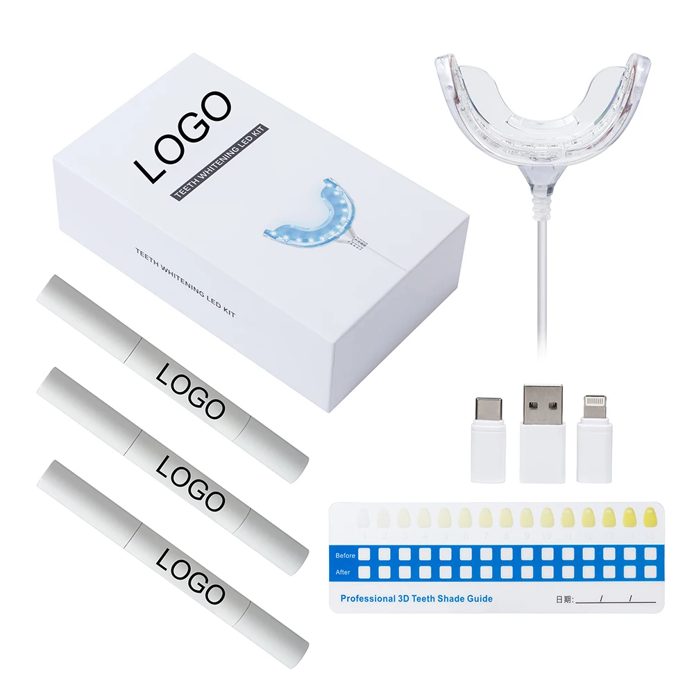 Custom Packaging Teeth Whitening Kit With Peroxide Gel Pen Mobile Phone Teeth Whitening LED Kit, White
Custom Packaging Teeth Whitening Kit With Peroxide Gel Pen Mobile Phone Teeth Whitening LED Kit, White