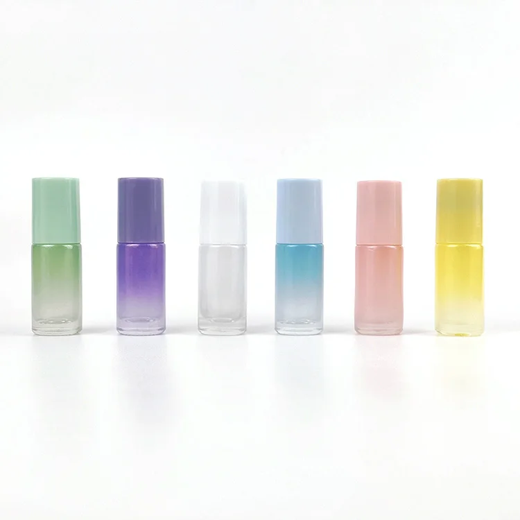 In stock 5ml gradient empty roller glass bottle with plastic caps for cosmetic packaging
In stock 5ml gradient empty roller glass bottle with plastic caps for cosmetic packaging