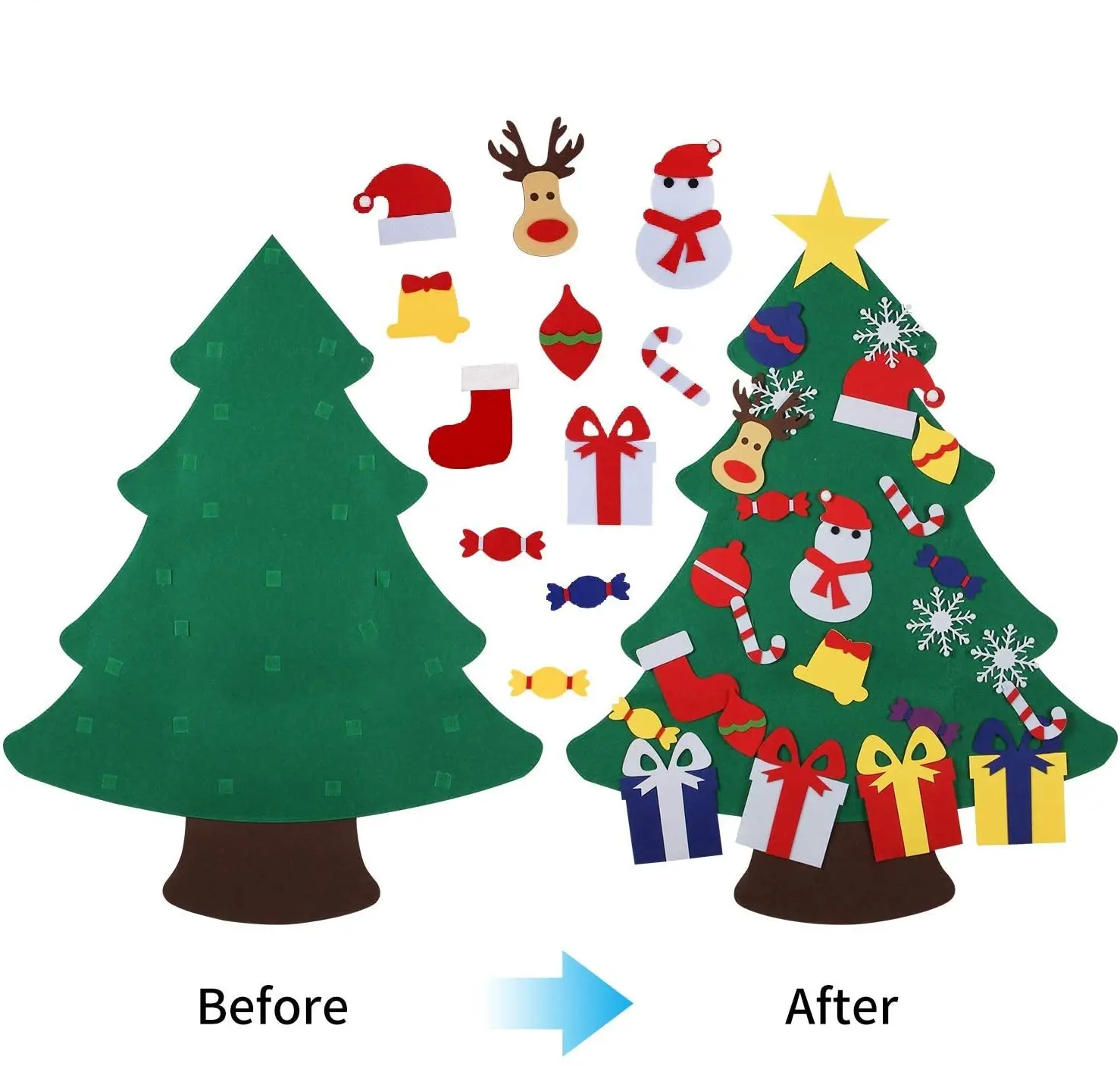 gifts kids toys artificial tree wall hanging ornaments christmas