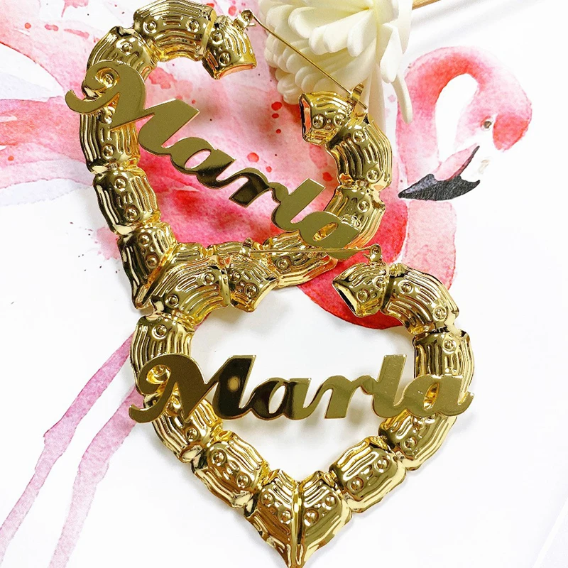 Wholesale Custom Name Statement Geometric Bamboo Stainless Steel Plated 18K Gold Hoop Earring Women Jewelry, Silver ,gold,rose gold
Wholesale Custom Name Statement Geometric Bamboo Stainless Steel Plated 18K Gold Hoop Earring Women Jewelry, Silver ,gold,rose gold