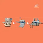 Bakery factory use snack production line chocolate chips cream 3 stuffing filled cookie maker machine