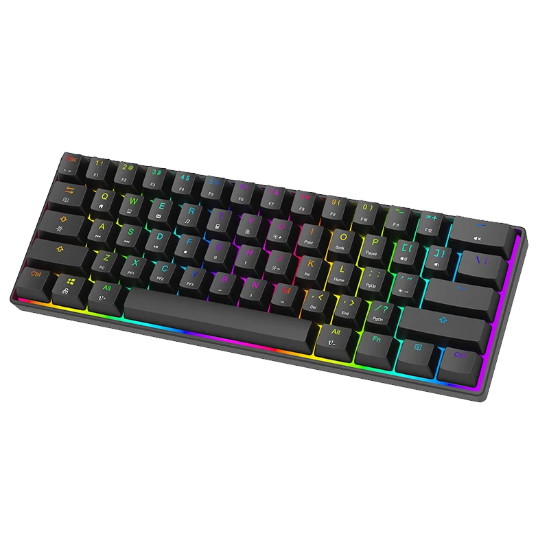 Amazon hot sale MK21 wired type-C 61keys PBT keycaps 18 RGB light effects mechanical gaming keyboard, Black white
Amazon hot sale MK21 wired type-C 61keys PBT keycaps 18 RGB light effects mechanical gaming keyboard, Black white