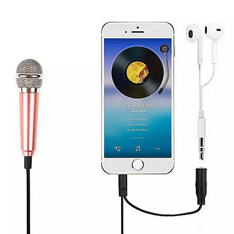 2021 Valentine gift 3.5mm Male + 3.5mm Female Ports Mini portable Household Mobile Phone Sing Song Metal Condenser Microphone
2021 Valentine gift 3.5mm Male + 3.5mm Female Ports Mini portable Household Mobile Phone Sing Song Metal Condenser Microphone