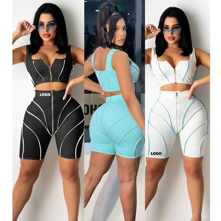 Free Shipping Solid Crop Top Custom And Ladies Biker Shorts Two Piece Shorts Set Woman Zipper Shorts Two Ways Wear, Customized color
Free Shipping Solid Crop Top Custom And Ladies Biker Shorts Two Piece Shorts Set Woman Zipper Shorts Two Ways Wear, Customized color