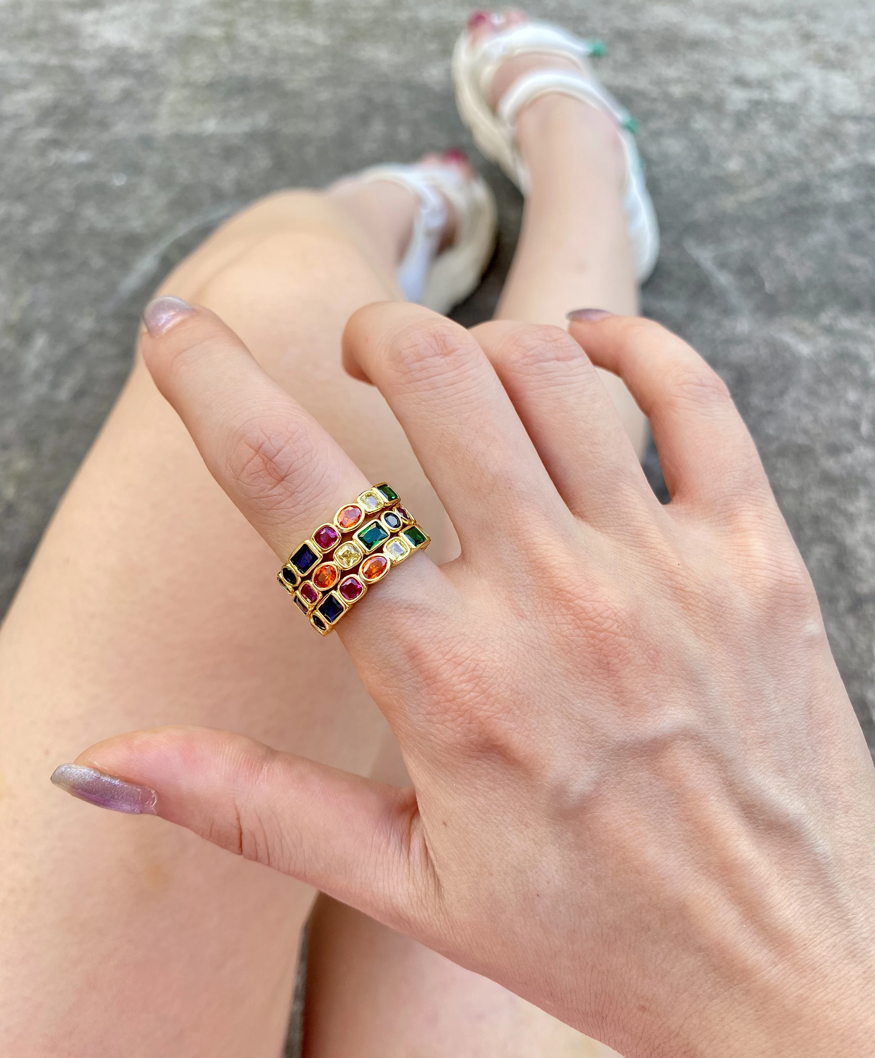 Women fashion jewelry 18k plated Gold colorful Wedding Ring Jewelry Bag Gift Mens Party Diamond
Women fashion jewelry 18k plated Gold colorful Wedding Ring Jewelry Bag Gift Mens Party Diamond