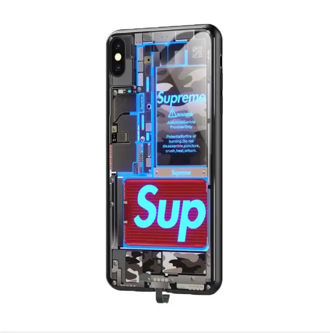 

2020 Hot Sale Incoming Call Flash Light LED Tempered Glass Phone Case Cover For Iphone 11 Pro Max