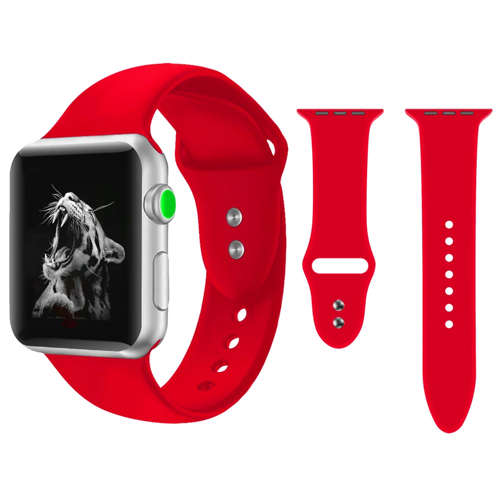 Soft Silicone Replacement Sport Band For 38mm Apple Watch Series 1 2 3 4 5 42mm Wrist Bracelet Strap For iWatch
Soft Silicone Replacement Sport Band For 38mm Apple Watch Series 1 2 3 4 5 42mm Wrist Bracelet Strap For iWatch