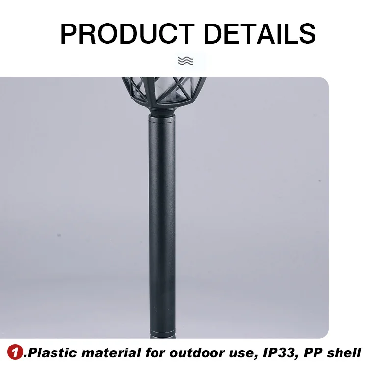 Grid Atmosphere Exterior Garden Decoration Waterproof IP54 Pillar Lights