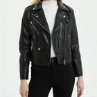 2020 European new style ladies jackets women leather jacket coats