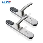 Stainless steel silver smart hotel door lock hune software system