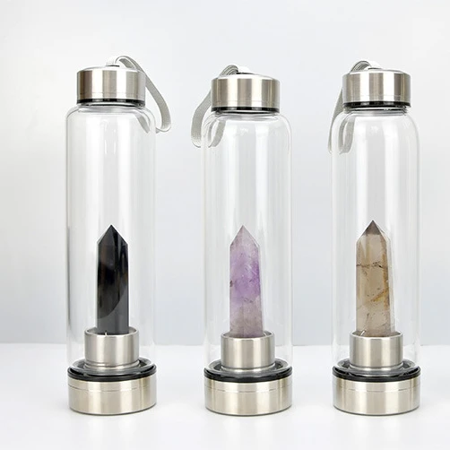 Hot Selling nature crystal tower power stone Gemstone Infused Crystal Water Bottle, Color
Hot Selling nature crystal tower power stone Gemstone Infused Crystal Water Bottle, Color