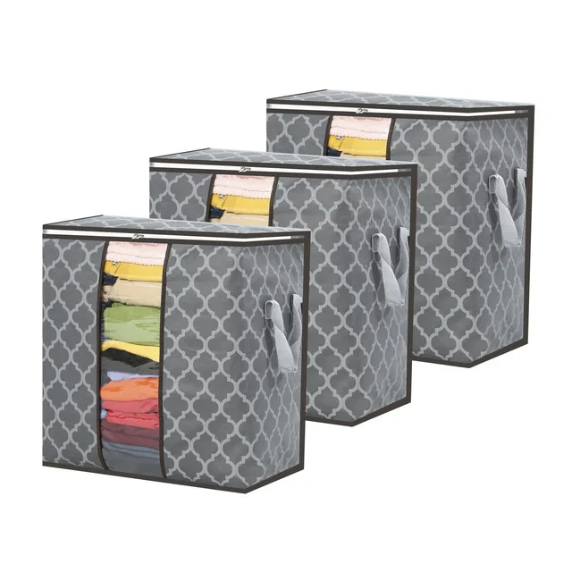 FF233 Thicken Pattern Non-woven Storage Containers Blanket Clothes Foldable Organizer with Reinforced Handle Large Storage Bag, Dark gray
FF233 Thicken Pattern Non-woven Storage Containers Blanket Clothes Foldable Organizer with Reinforced Handle Large Storage Bag, Dark gray