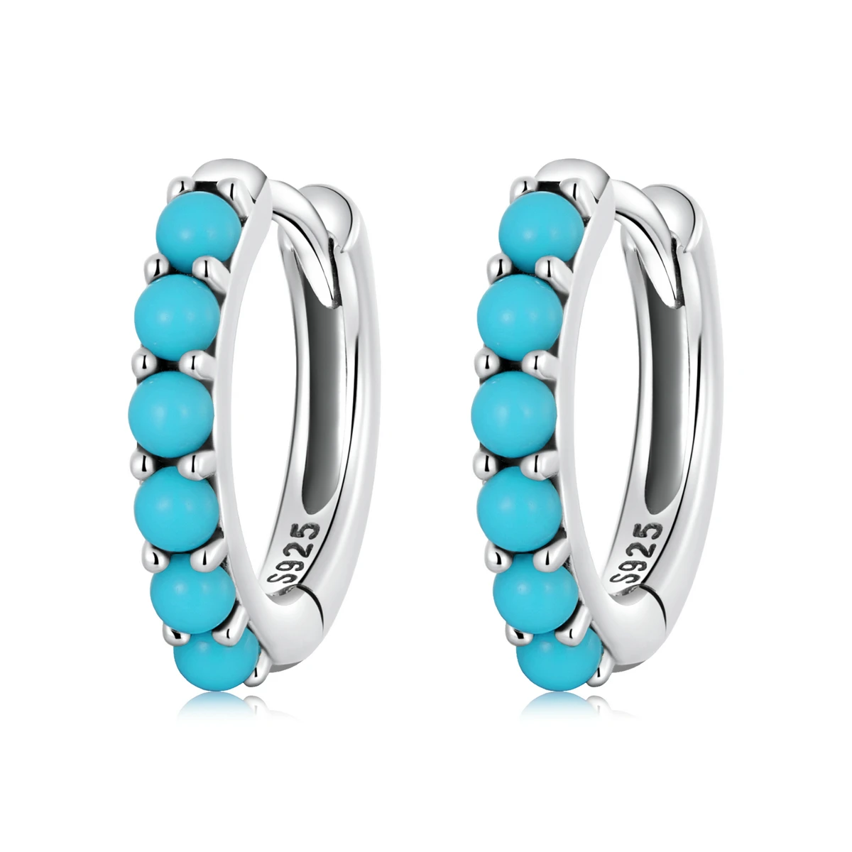 New style sterling silver s925 simple turquoise ear buckle blue gem fashion earrings
New style sterling silver s925 simple turquoise ear buckle blue gem fashion earrings