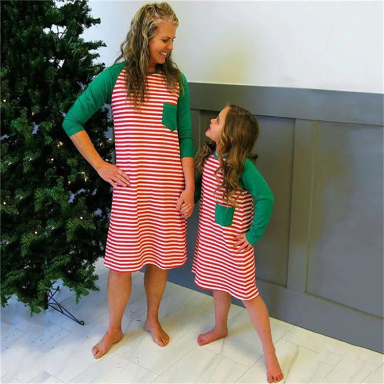 Y-3251 2020 European and American new Christmas long-sleeved striped parent-child dress skirts, Customized color
Y-3251 2020 European and American new Christmas long-sleeved striped parent-child dress skirts, Customized color