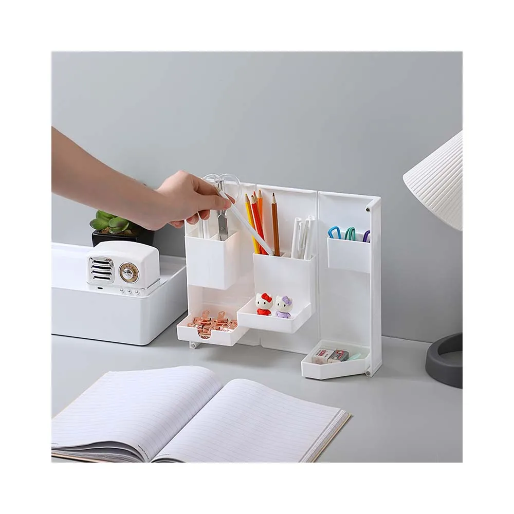 Folding Stationery Storage Box Creative Pen Holder Student Desk Desktop Storage Box Ins Children's Pen Box Office, Gray, white and transparent
Folding Stationery Storage Box Creative Pen Holder Student Desk Desktop Storage Box Ins Children's Pen Box Office, Gray, white and transparent