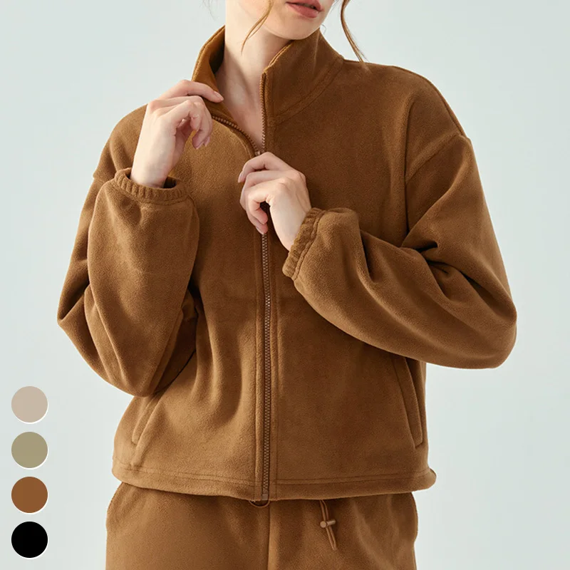 Winter Training Running Sweater Coat Stand Collar Windproof Outdoor Sports Sweatshirts Fleece Zipper Yoga Jacket For Women
Winter Training Running Sweater Coat Stand Collar Windproof Outdoor Sports Sweatshirts Fleece Zipper Yoga Jacket For Women