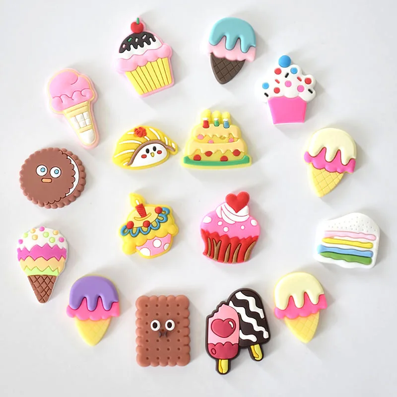 Cartoon Food PVC Croc Shoe Charms Ice cream Cookies Buckle Garden Hole Shoes Decorations Accessories Croc Kids Buckles Sandals
Cartoon Food PVC Croc Shoe Charms Ice cream Cookies Buckle Garden Hole Shoes Decorations Accessories Croc Kids Buckles Sandals