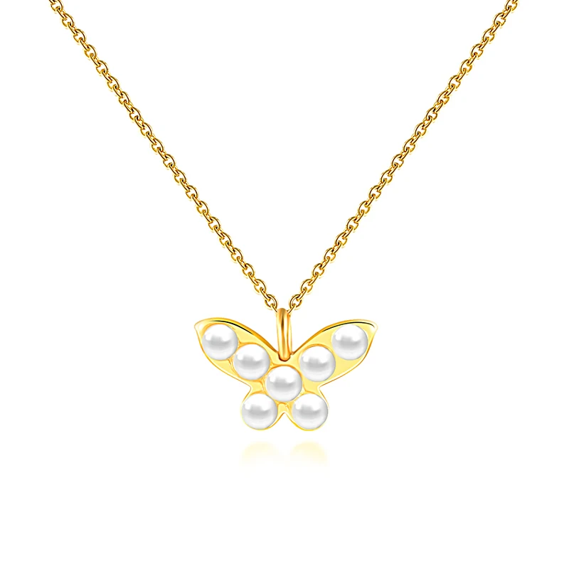 s925 sterling silver fashion ins butterfly pearl necklace 
s925 sterling silver fashion ins butterfly pearl necklace