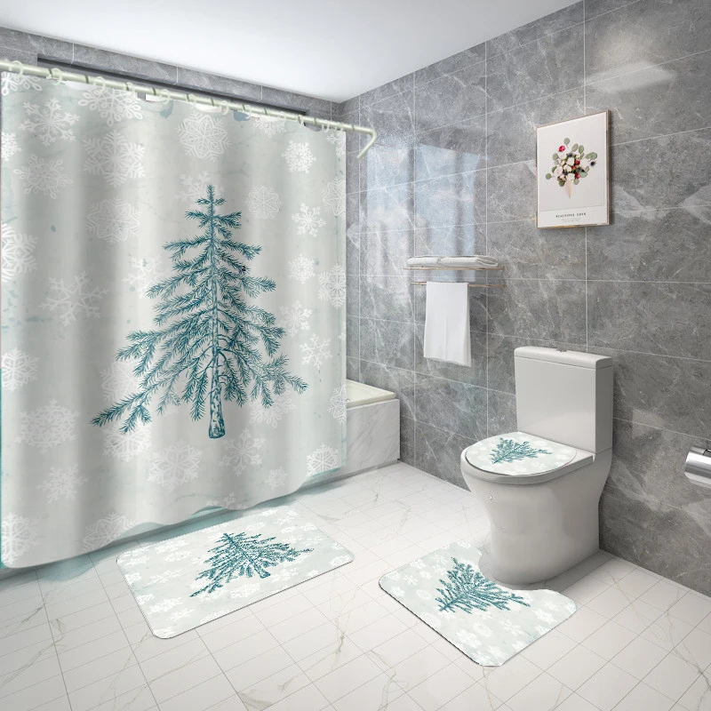 Christmas snowflake Christmas tree theme decoration bathroom shower curtain set bathroom curtain set 100% polyester custom bathr, Picture
Christmas snowflake Christmas tree theme decoration bathroom shower curtain set bathroom curtain set 100% polyester custom bathr, Picture