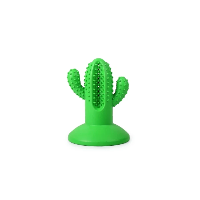 All-For-Paws Small Size Food Grade Natural Rubber Dog Toothbrush Pet Suction Cup Toys Cactus Shape Dog Chew Toys, Green/orange/blue
All-For-Paws Small Size Food Grade Natural Rubber Dog Toothbrush Pet Suction Cup Toys Cactus Shape Dog Chew Toys, Green/orange/blue
