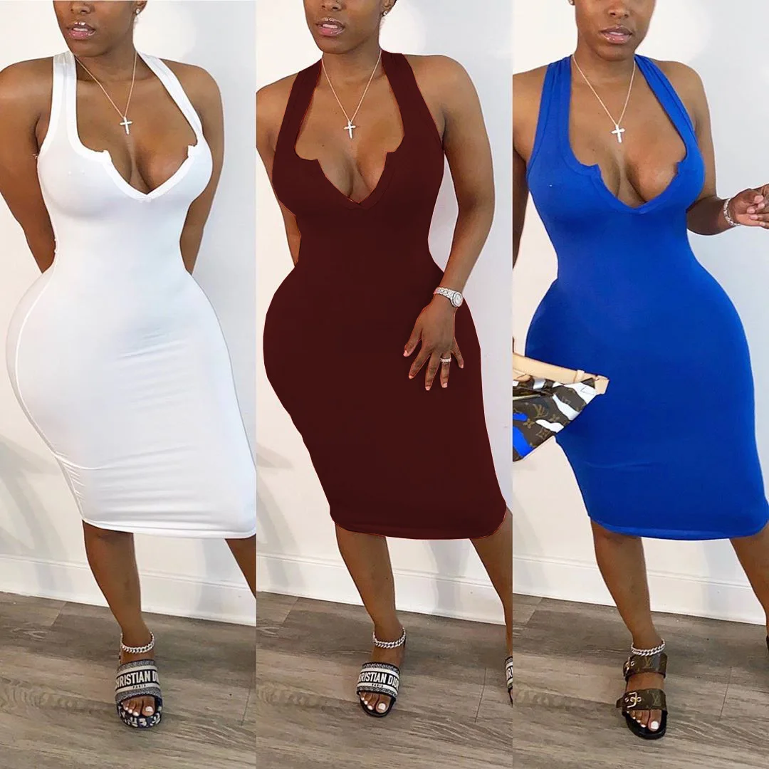 W-C-662A 2021 Summer Trendy SEXY Low-Cut Women Bodycon Dress Solid Sleeveless Long Wrap Dress, White/wine red/royal blue
W-C-662A 2021 Summer Trendy SEXY Low-Cut Women Bodycon Dress Solid Sleeveless Long Wrap Dress, White/wine red/royal blue