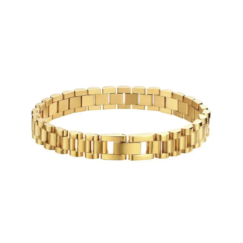 Luxury Watch Strap Jewelry Bracelet for Men and Women Jewelry 18k Gold Plated Stainless Steel Chain & Link Bracelets Band
Luxury Watch Strap Jewelry Bracelet for Men and Women Jewelry 18k Gold Plated Stainless Steel Chain & Link Bracelets Band