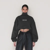 2020 Spring Casual Drawstring Turtleneck Pullover Letter Printed Crop Tops Jumper Hoodie For Women
2020 Spring Casual Drawstring Turtleneck Pullover Letter Printed Crop Tops Jumper Hoodie For Women