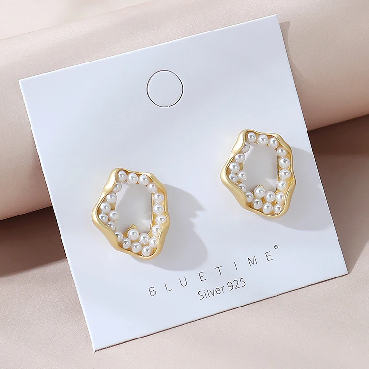 Luxury S925 Sterling Silver Post Freshwater Pearl Stud Earrings 18K Gold Round Pearl Pave Earring For Women
Luxury S925 Sterling Silver Post Freshwater Pearl Stud Earrings 18K Gold Round Pearl Pave Earring For Women