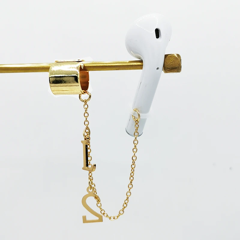 Wholesale Anti Lost Anti dropping Earrings for Wireless Earphone Unisex Letter Initial number Ear clip Cuff earrings Jewelry
Wholesale Anti Lost Anti dropping Earrings for Wireless Earphone Unisex Letter Initial number Ear clip Cuff earrings Jewelry